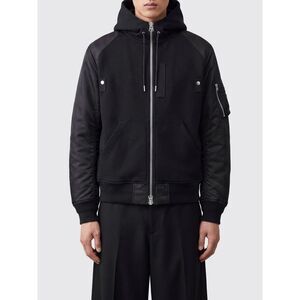 Sacai Men Sacai Bicolour Cotton And Nylon Zip-Up Hoodie With Patch Pocket